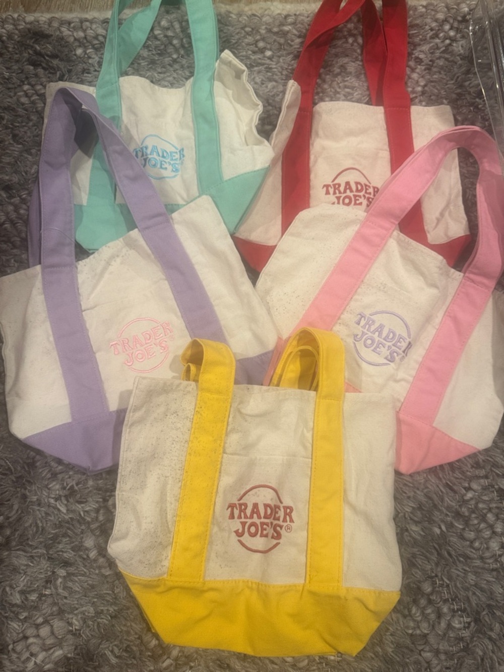 Vintage Trader Joe’s lunch totes- the other tote is not included -
